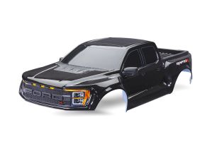 Traxxas BODY RAPTOR R BLACK COMPLETE