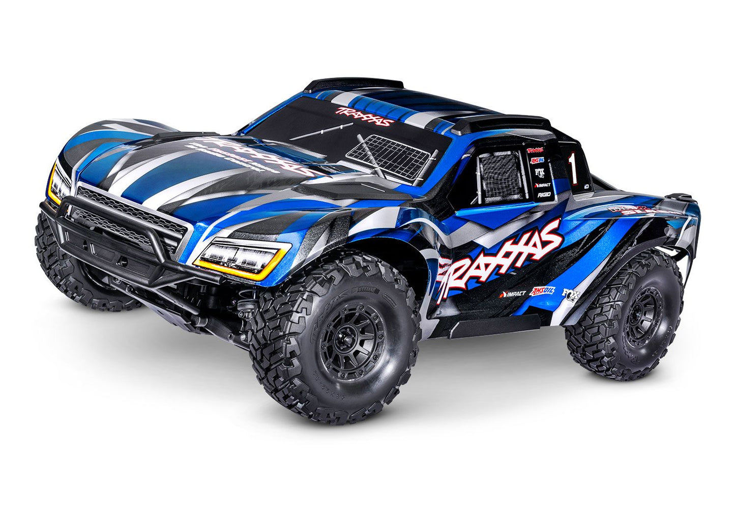 TRAXXAS Blue Maxx® Slash®: 1/10 Scale 4WD Brushless Electric Short Course Racing Truck 102076-4