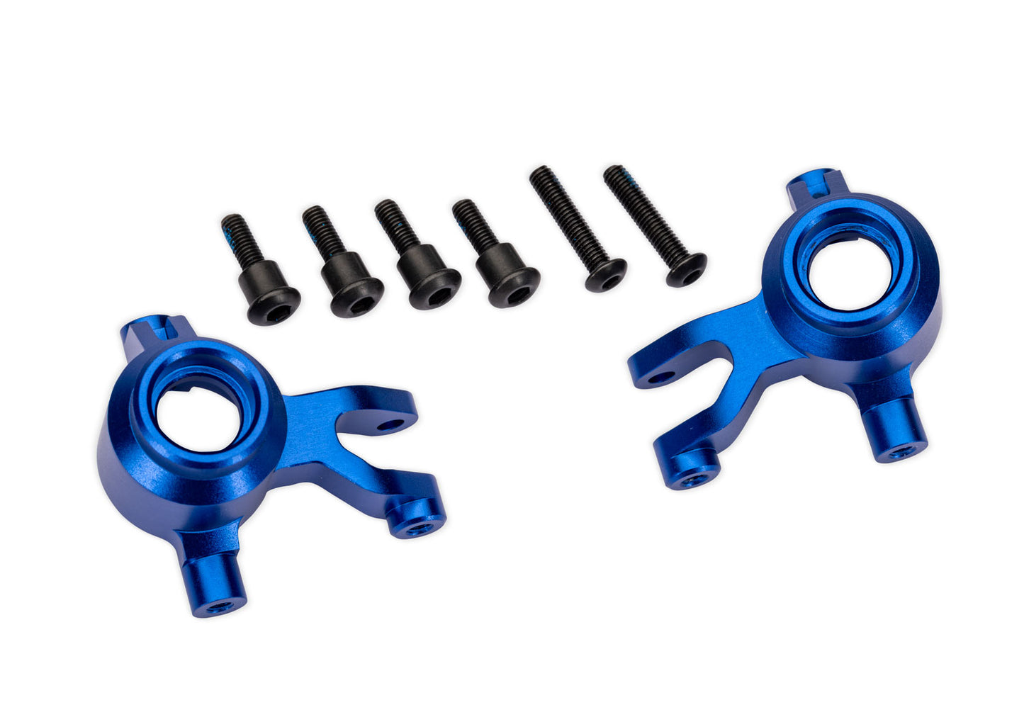 Traxxas Mini Maxx® Aluminum Steering blocks (Blue) 10734-BLUE