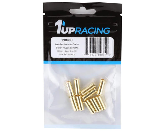 1UP Racing 4mm to 5mm LowPro Bullet Plug Adapters (10) 190408