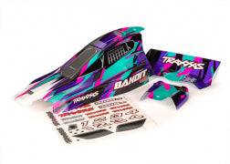 TRAXXAS Body, Bandit® VXL, purple/ wing (painted, decals applied) 2436T