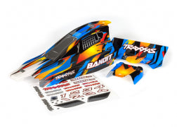 TRAXXAS Body, Bandit® VXL, blue/ wing (painted, decals applied) 2436X