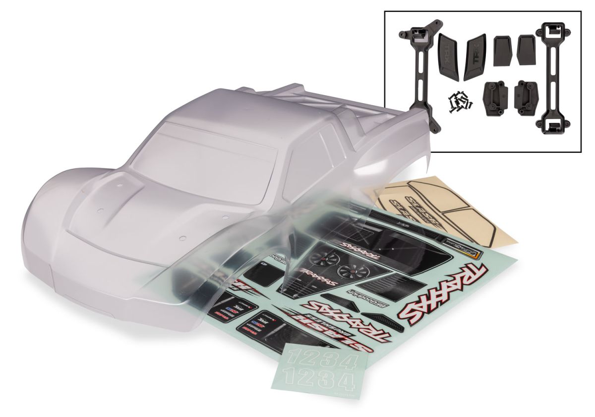 TRAXXAS VX3 Slash Clear Clipless Body 6958 -CLEAR