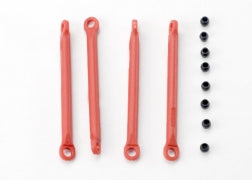 TRAXXAS 1/16 E-REVO Push rod (molded composite) (red) (4)/ hollow balls (8) 7118