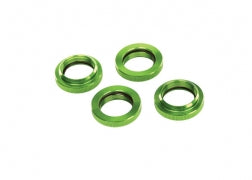 TRAXXAS Spring retainer (adjuster), green-anodized aluminum, GTX shocks (4) (assembled with o-ring) 7767G