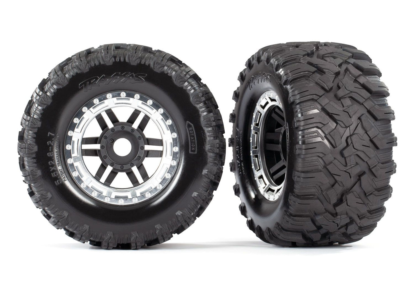 TRAXXAS MAXX T&W SATIN CHRM BDLK/ MAXX MT 8972X