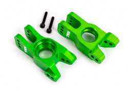 Traxxas Aluminum Rear Stub Axle Carriers Left & Right (Green) (2) 9552G