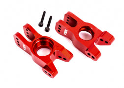 Traxxas Aluminum Rear Stub Axle Carriers Left & Right (Red) (2) 9552R