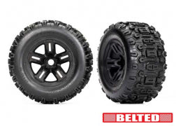 TRAXXAS Sledge, Tires & wheels, assembled (2) 9573
