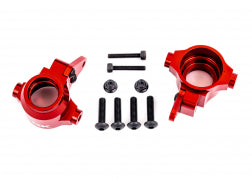 Traxxas Sledge Aluminum Steering Blocks Left & Right (Red) (2) 9635R