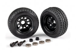 TRAXXAS Trailer wheels (2)/ tires (2)/ mounting hardware 9797