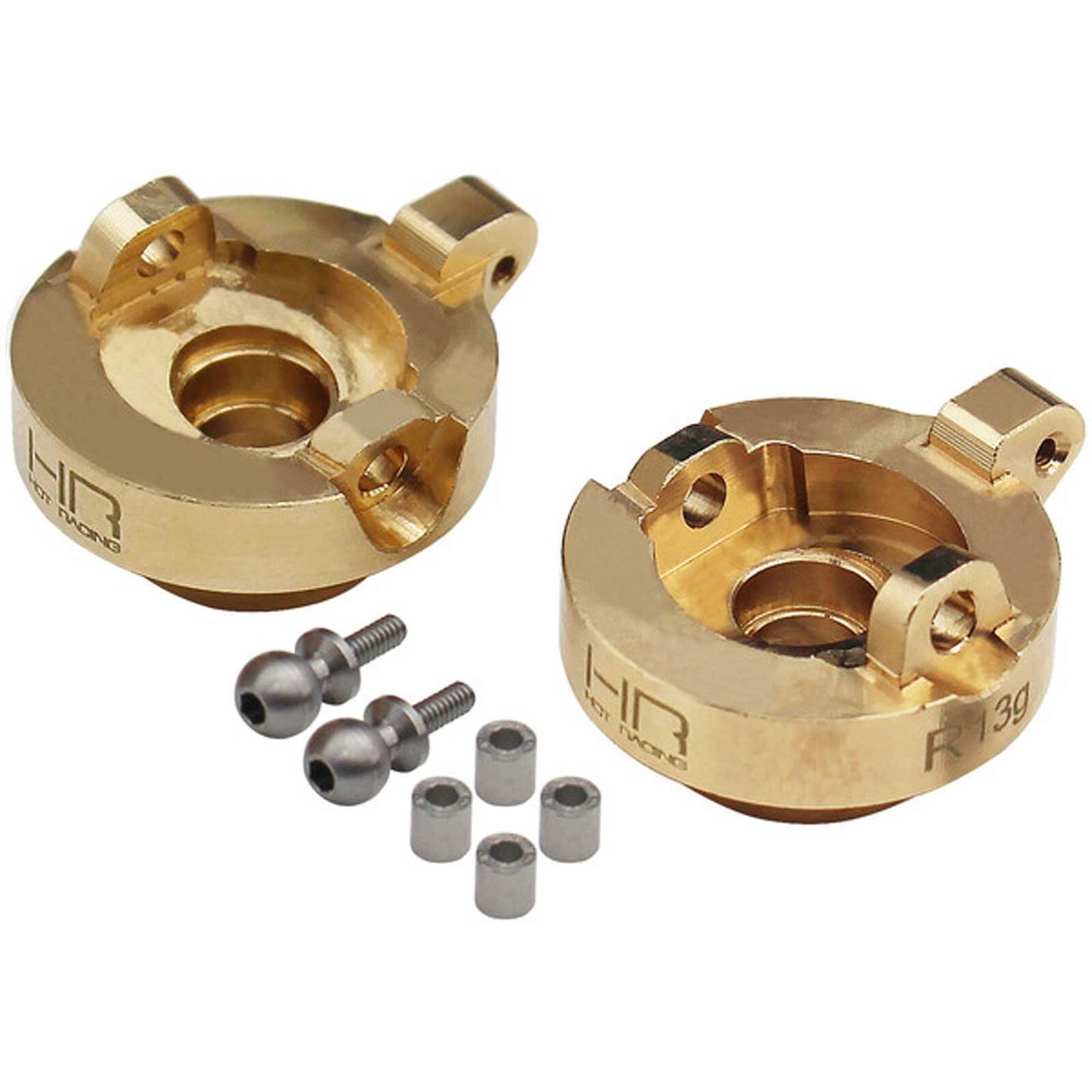 Brass Front Steering Knuckle: SCX24, AX24 HRAAXTF21HAW