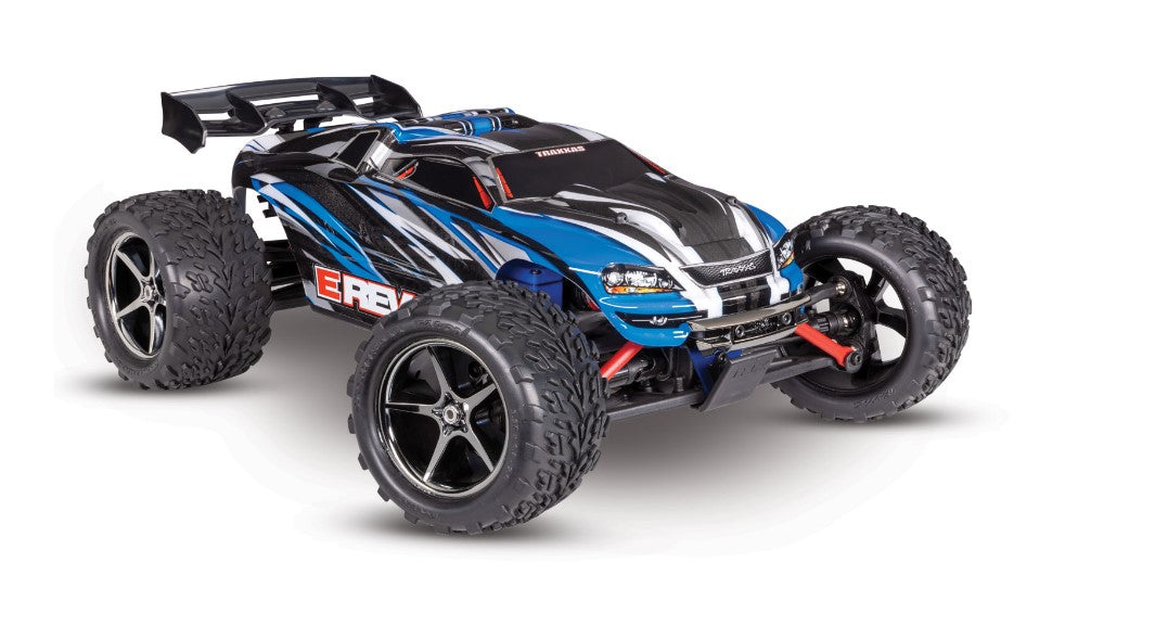 TRAXXAS 1/16 Scale E-Revo: 4X4 Monster Truck w/USB-C 71054-8 BLUE
