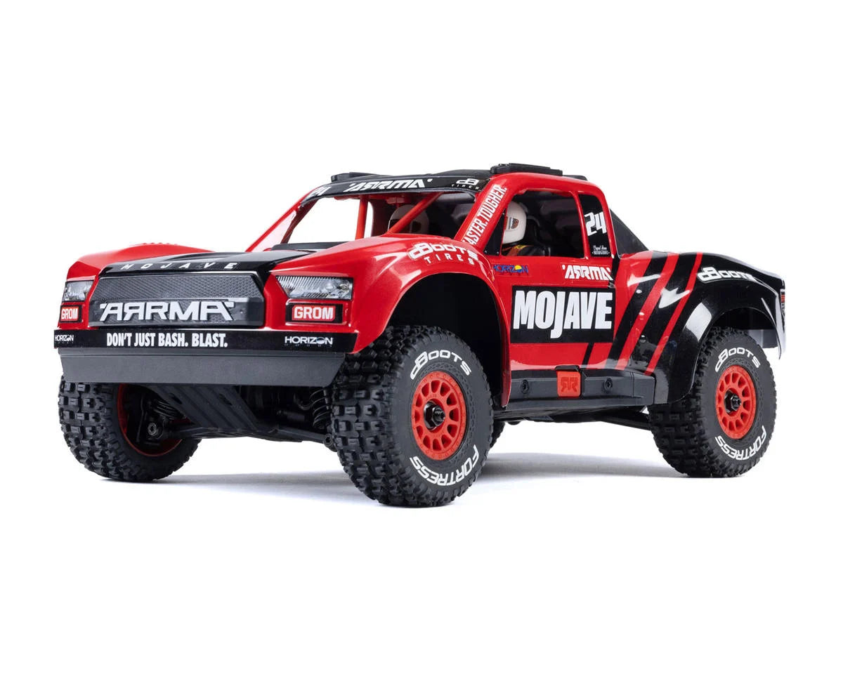 Arrma Mojave Grom MEGA 4WD 380 Brushed 1/16 Electric Desert Truck RTR (Red/Black) ARA2104T1