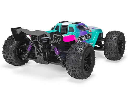 Arrma Mini Kraton 3S BLX 4X4 1/16 RTR Brushless Speed Monster Truck (Teal/Pink) ARA2508ST2