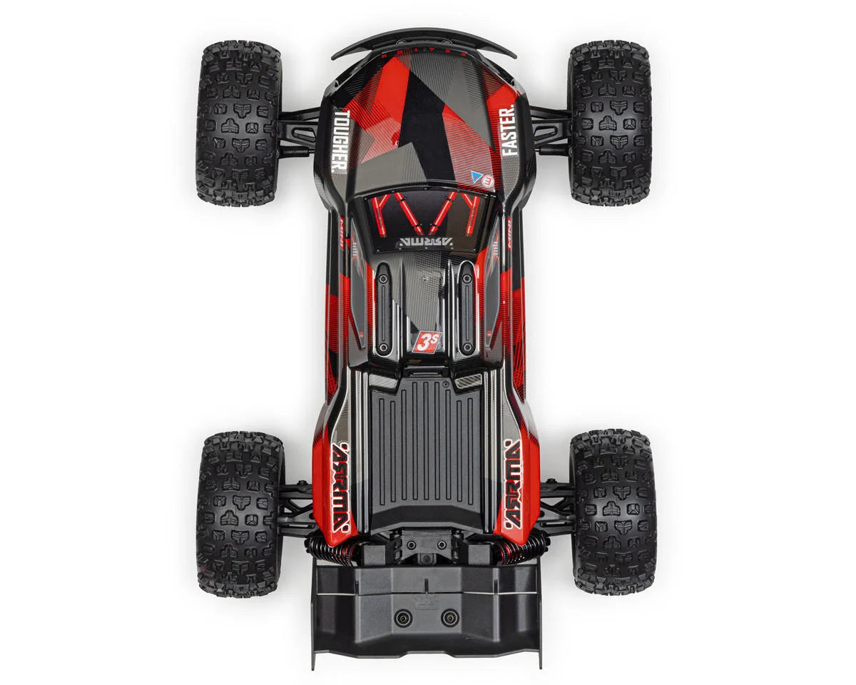 Arrma Mini Kraton 3S BLX 4X4 1/16 RTR Brushless Speed Monster Truck (Black/Red) ARA2508T1