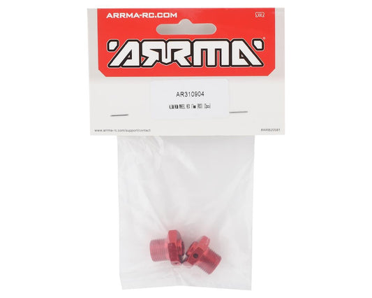 Arrma 17mm Aluminum Wheel Hex (Red) (2) ARA310904 AR310904