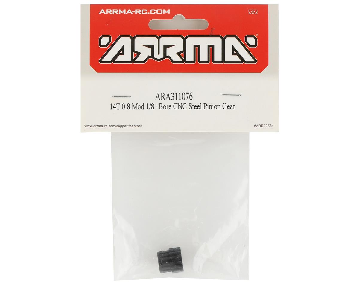Arrma CNC Steel Mod 0.8 Pinion Gear (1/8" Bore) (14T) ARA311076