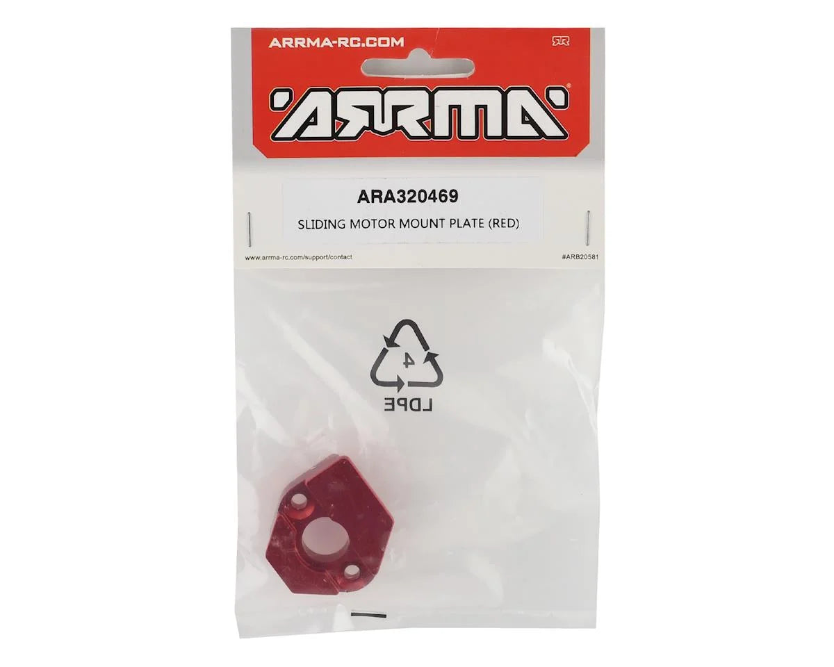 Arrma 1/8 BLX Aluminum Sliding Motor Mount Plate (Red) ARA320469