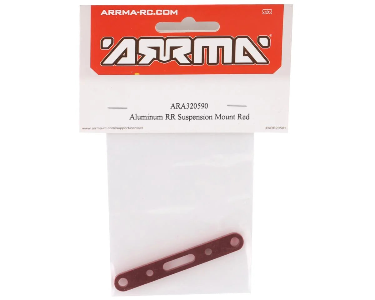 Arrma Mega/3S BLX Aluminum Rear Suspension Mount (Red) ARA320590