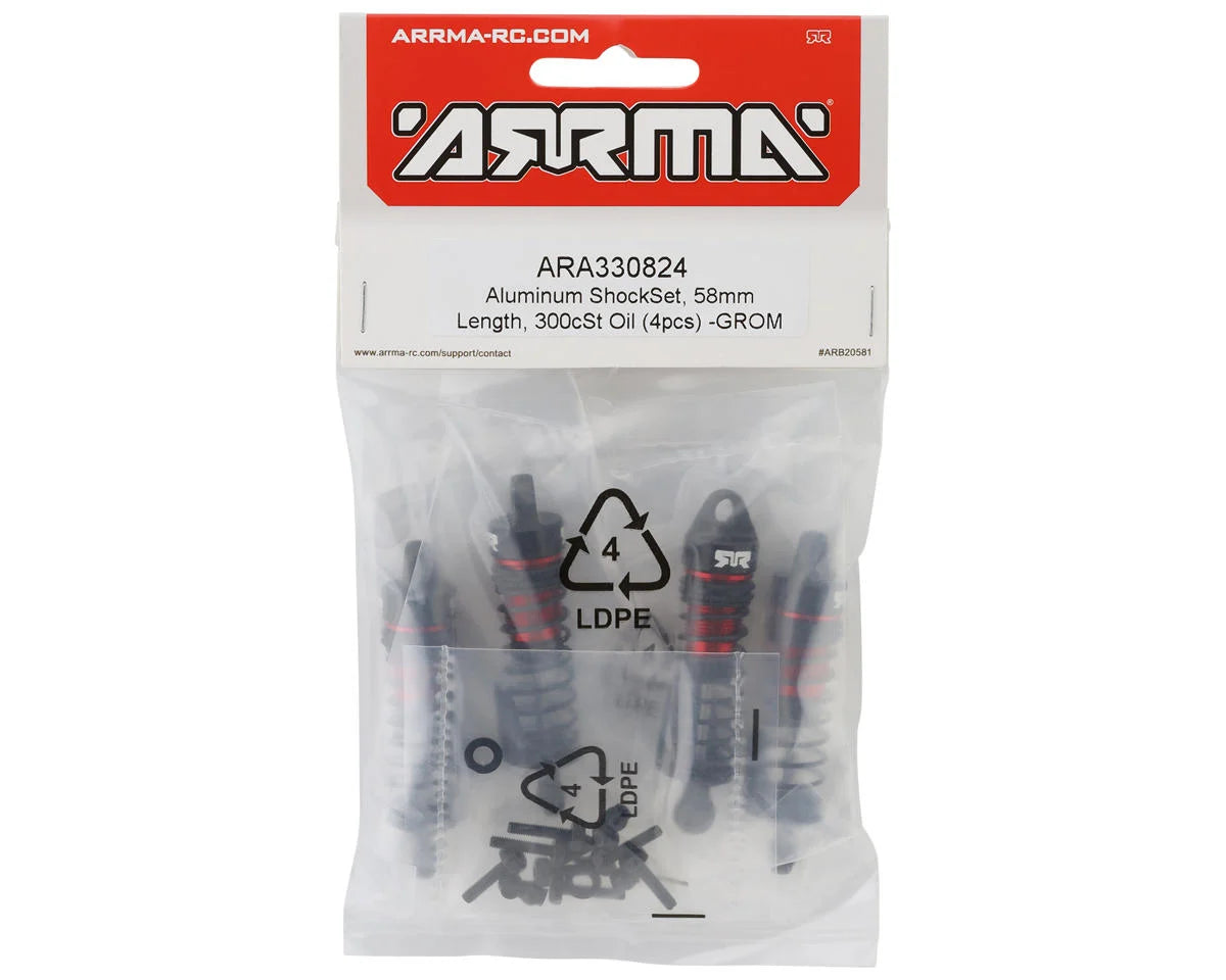 Arrma 58mm Aluminum Shock Set (Mojave/Typhon/Granite Grom) ARA330824