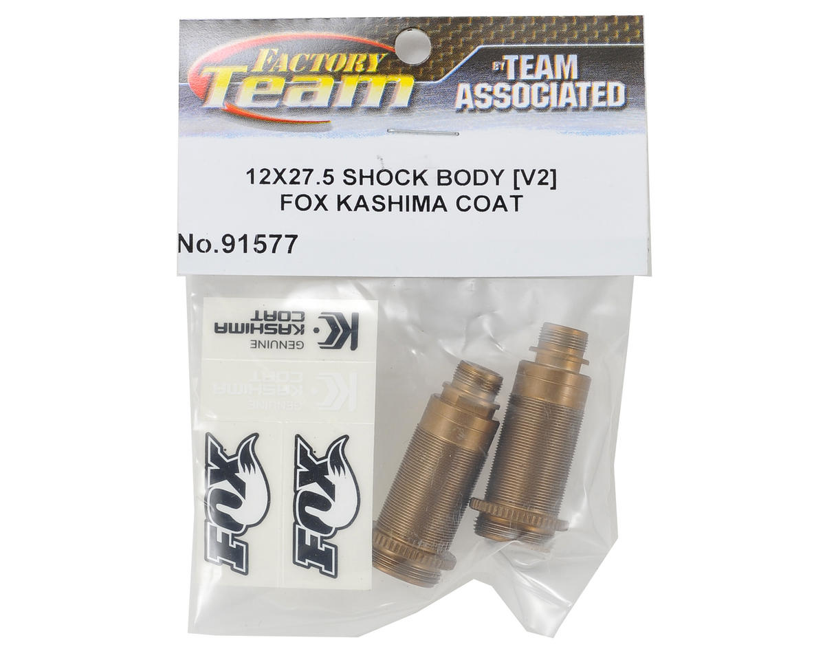 Team Associated Factory Team FOX Kashima Coated 12x27.5mm V2 Shock Body (2) (Front Truck/Buggy Rear) 91577