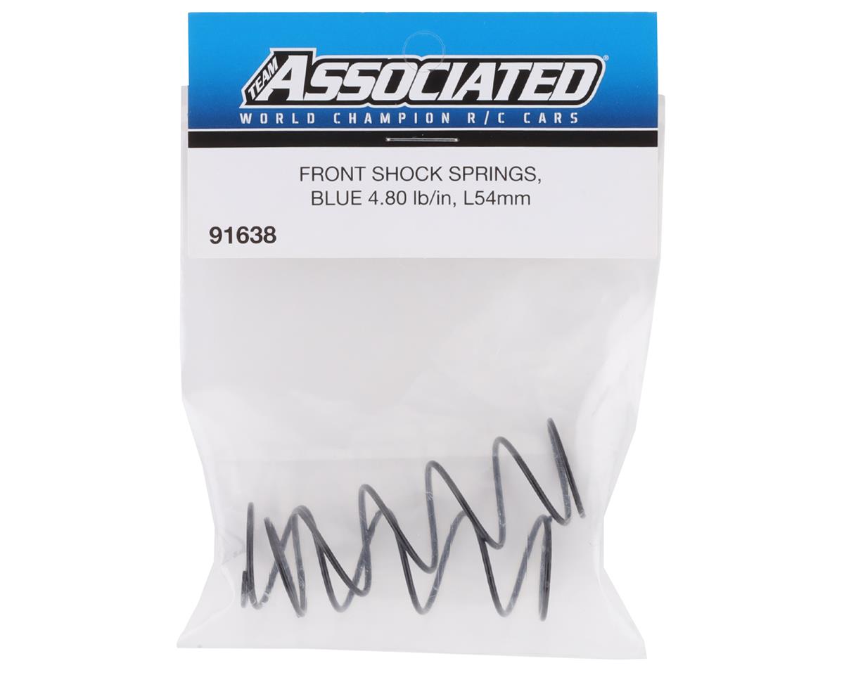 Team Associated 12mm Front Shock Spring (2) (Blue/4.80lbs) (54mm Long) 91638
