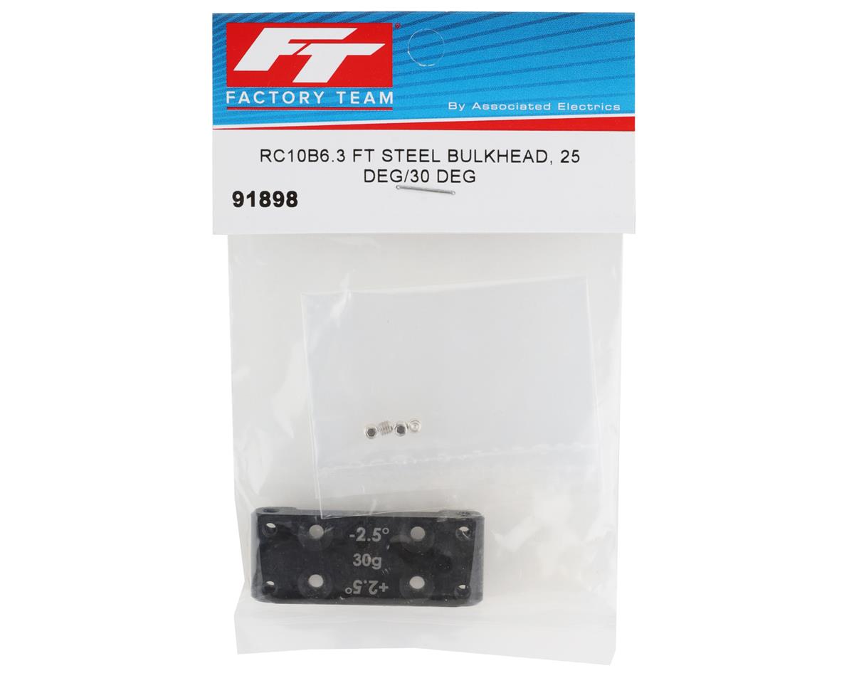 Team Associated RC10B6/RC10T6 Factory Team Steel Bulkhead (Black) 91898