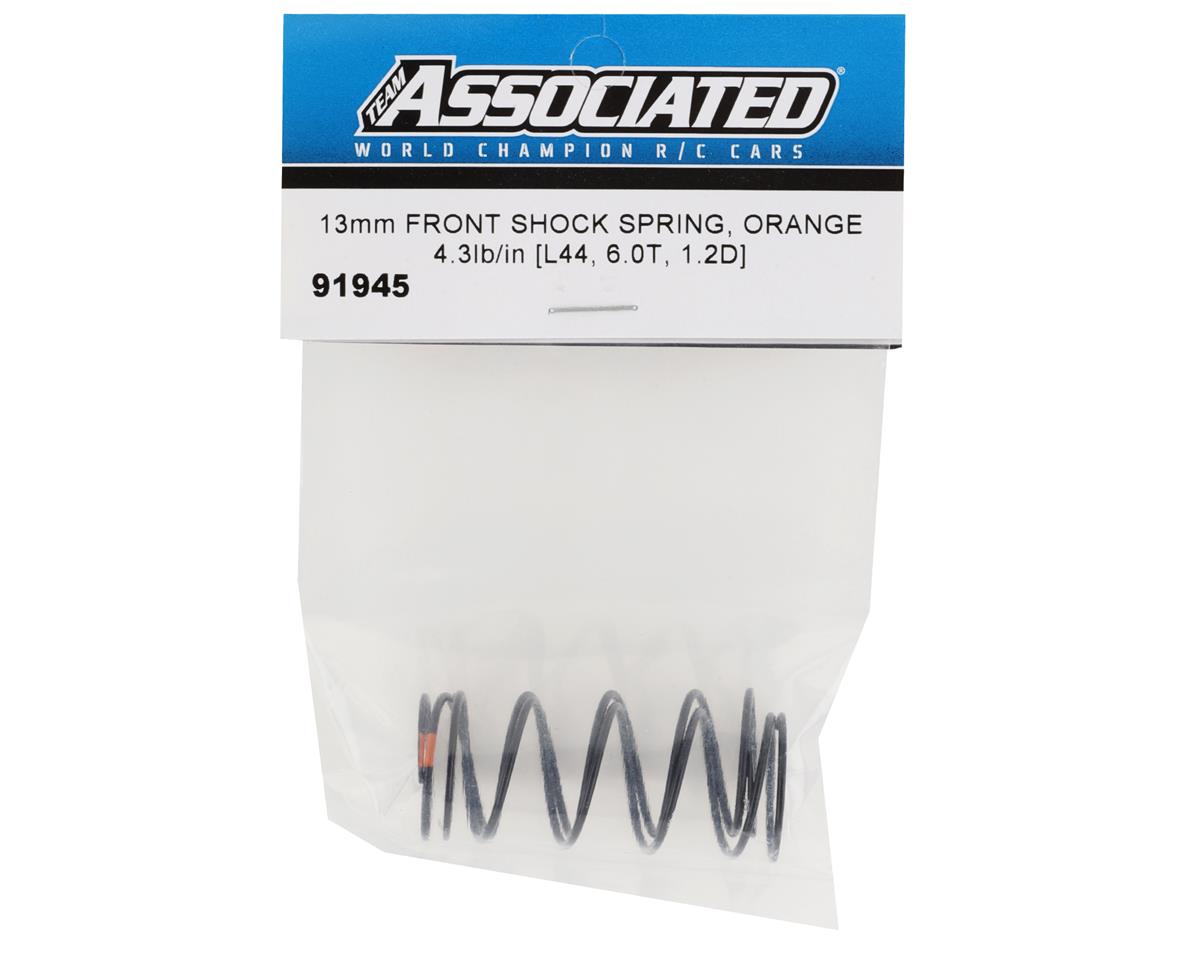 Team Associated 13mm Front Shock Spring (Orange/4.3lbs) (44mm) 91945