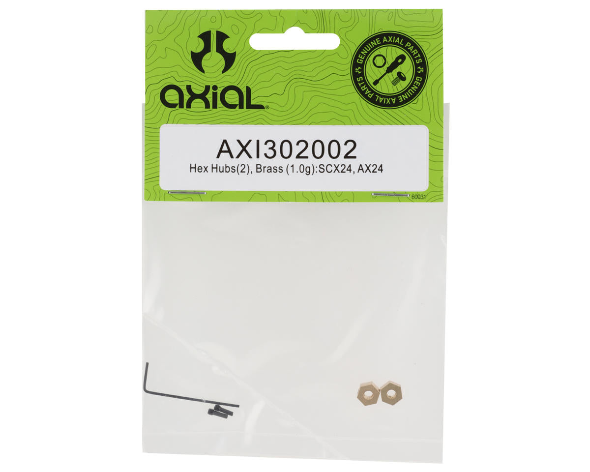 Axial AX24/SCX24 Brass Hex Hubs (2) (1g) AXI302002