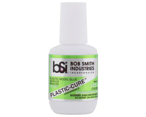 Bob Smith Industries Plastic-Cure Brush-On Odorless Medium CA Glue (1/2oz) BSI105
