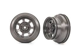 Traxxas Wheels, dirt oval, graphite gray (2) (4WD front/rear) 10472