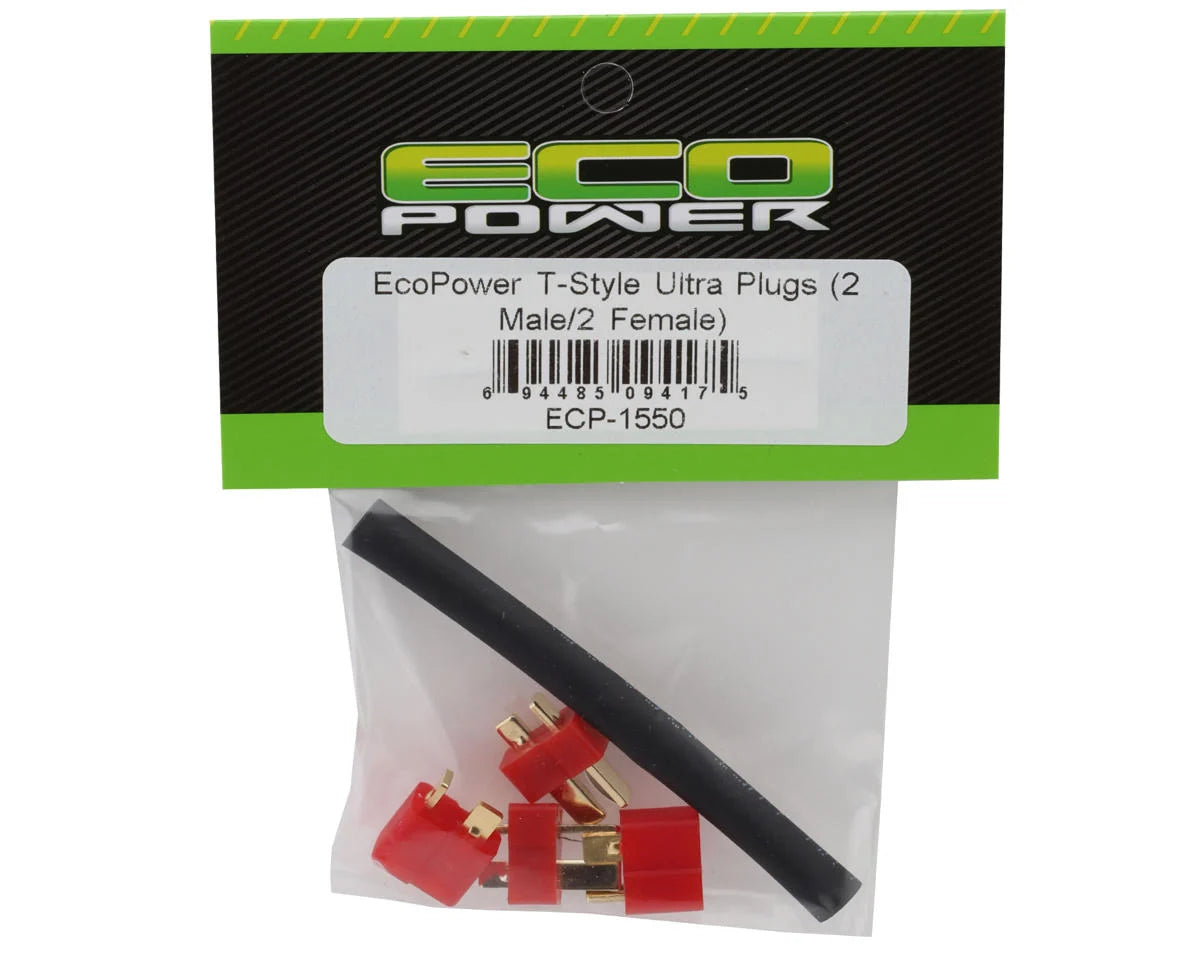 EcoPower T-Style Ultra Plugs (2 Male/2 Female) ECP-1550