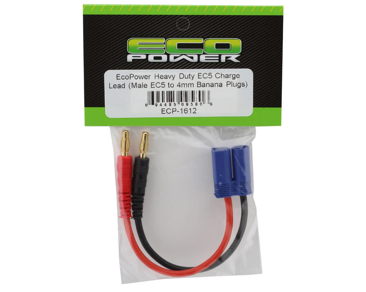 EcoPower Heavy Duty EC5 Charge Lead (Male EC5 to 4mm Banana Plugs) ECP-1612