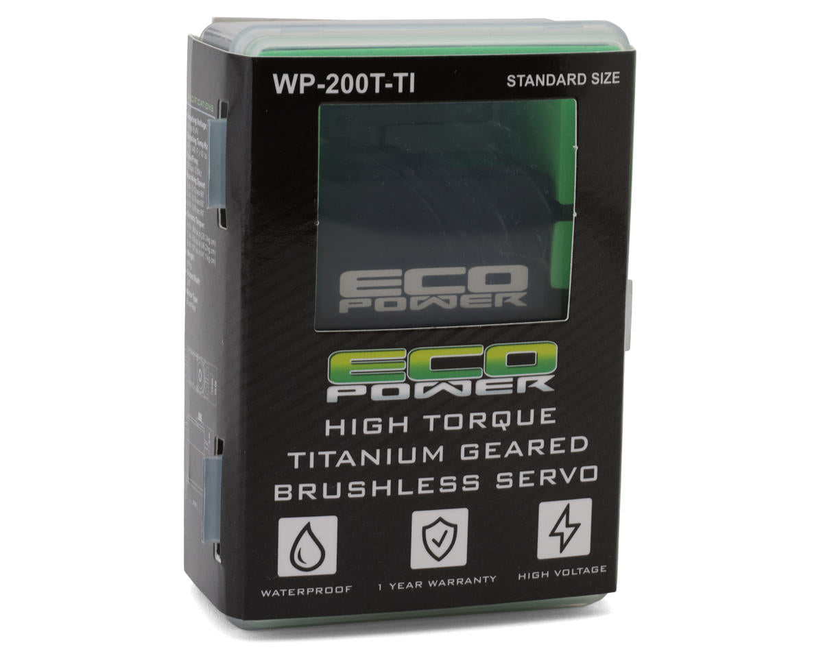 EcoPower WP200T-TI Waterproof High Torque Titanium Gear Brushless Servo ECP-200T-TI