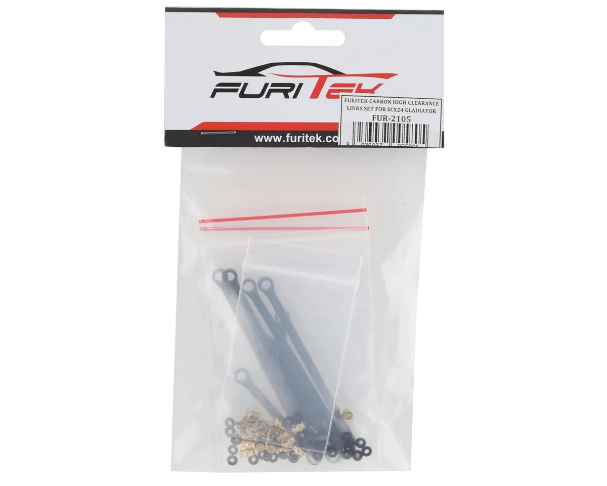 Furitek SCX24 High Clearance Carbon Fiber Links (AXI00005) Fits: Axial SCX24 Gladiator FUR-2105