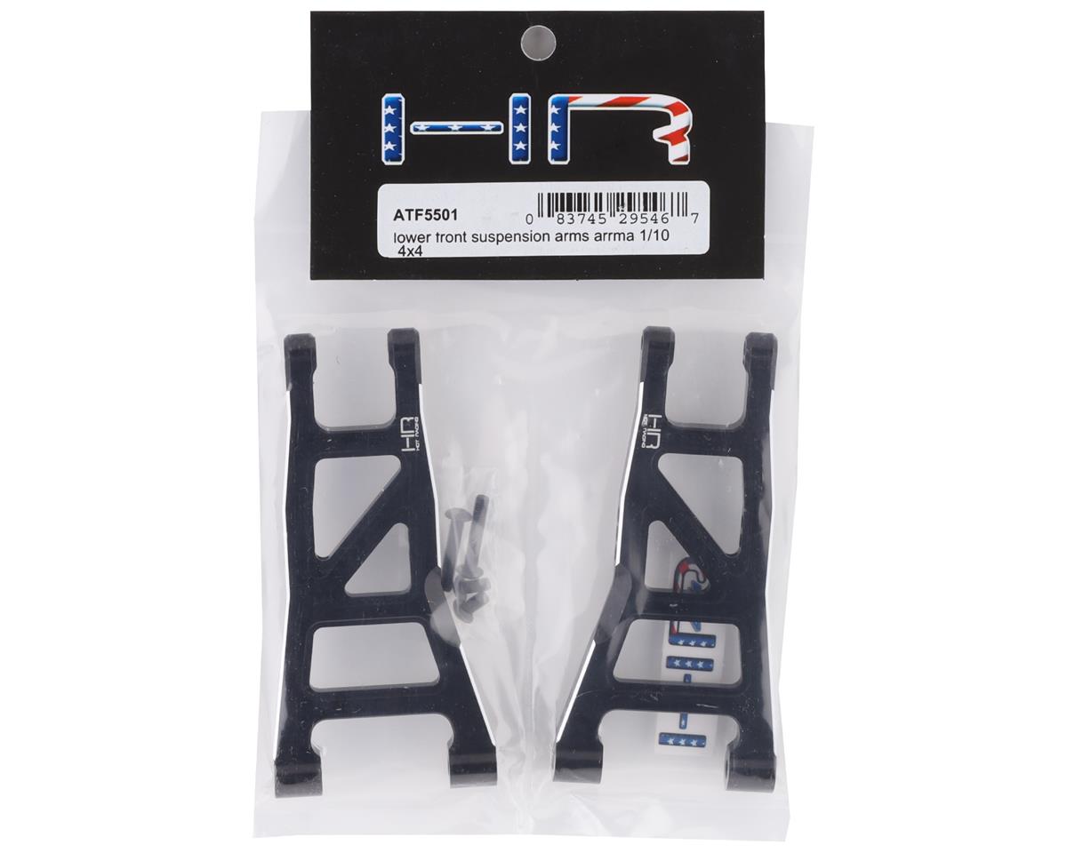 Hot Racing Arrma 4x4 Aluminum Front Suspension Arms (Black) (2) ATF5501