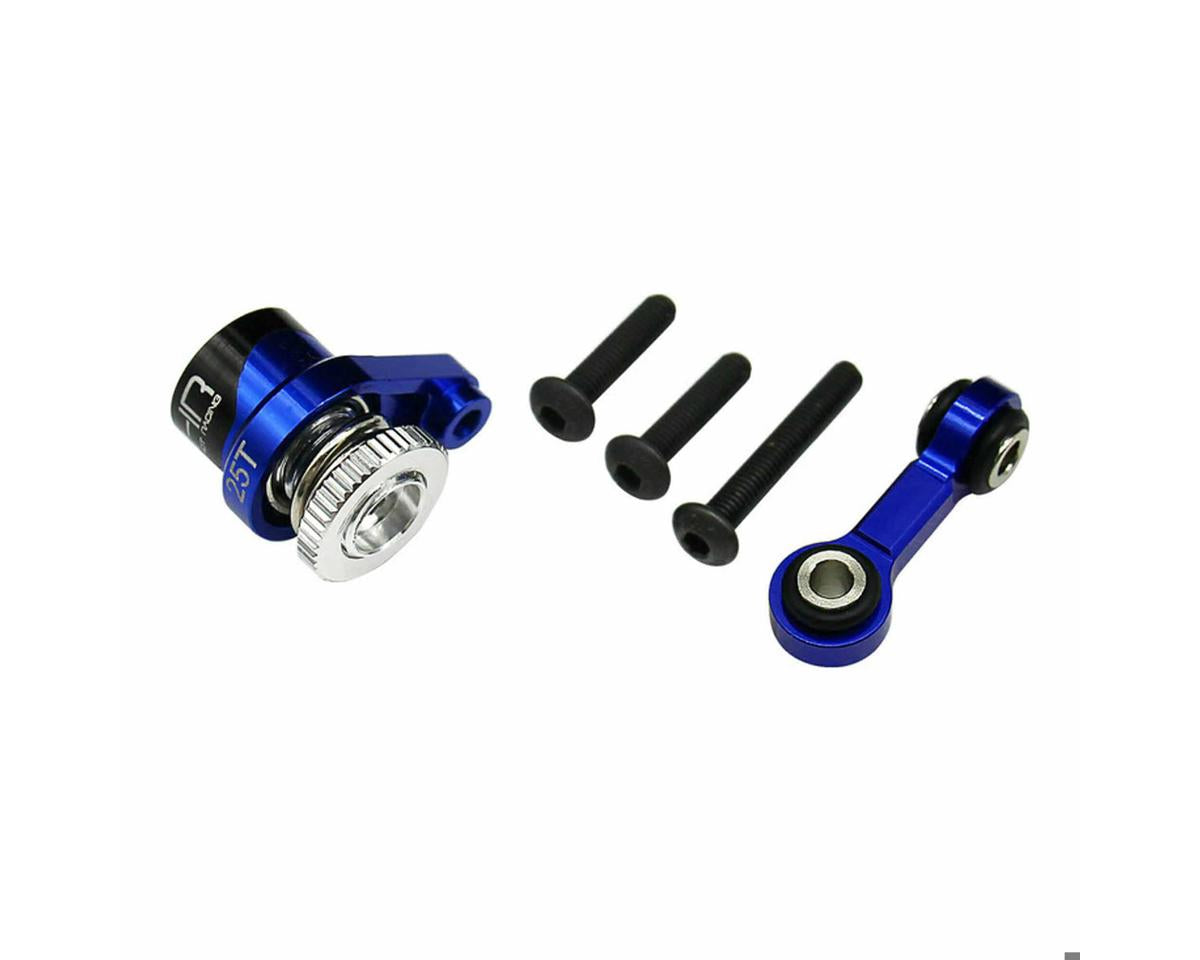Hot Racing Aluminum Servo Saver for Traxxas® Mini Maxx® (Blue) (25T) MMX48SH25T