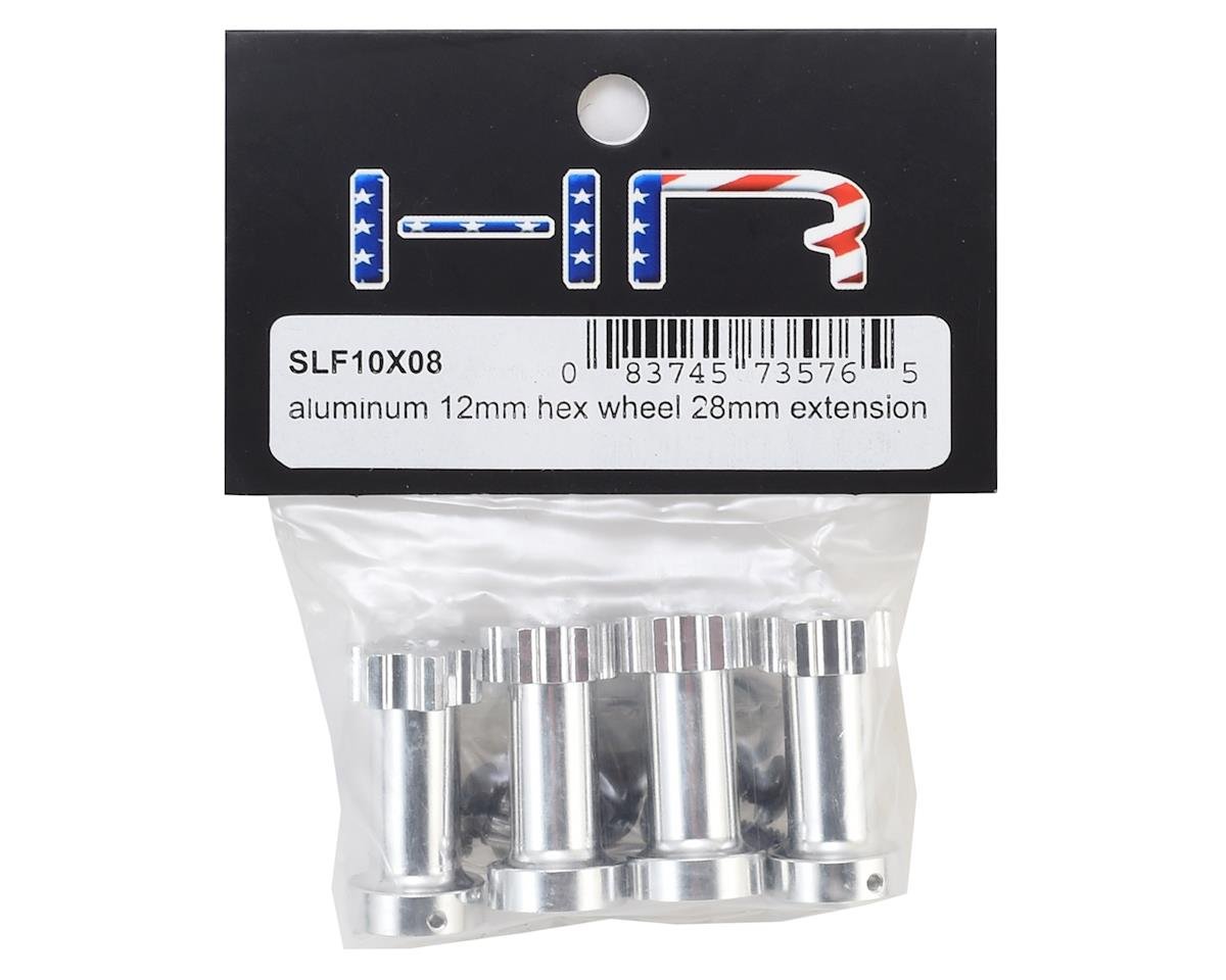 Hot Racing Aluminum 12mm Hex Wheel Extensions for Traxxas Slash 4x4 (Silver) (28mm) SLF10X08