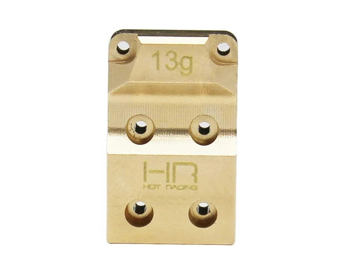 Hot Racing Axial SCX24 Brass Differential Cover w/Stainless Axle Skid Plate 13g) SXTF12CP