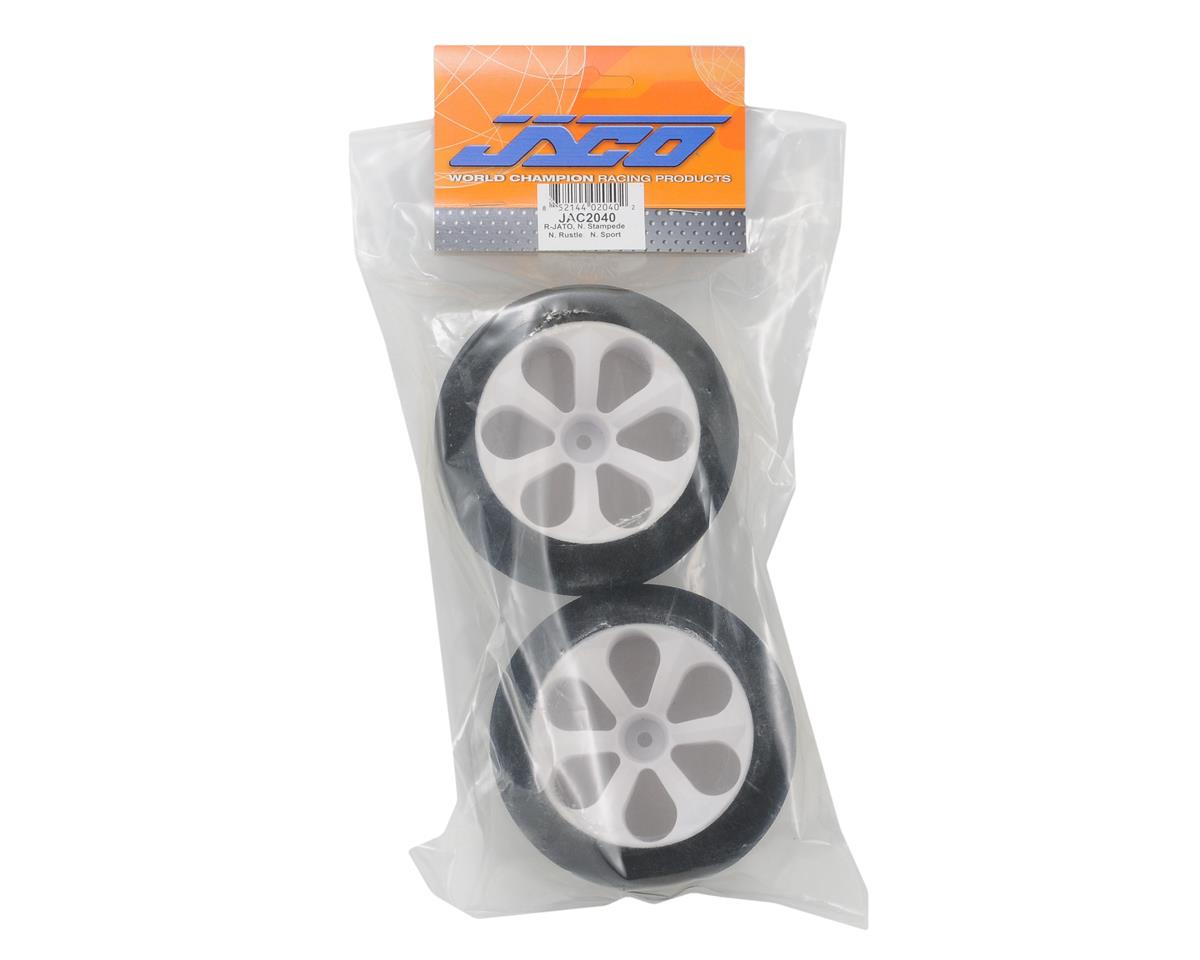 Jaco Prism 1/10 Mounted Truck Rear Foam Tires (Pink) (2) w/12mm Hex 2040