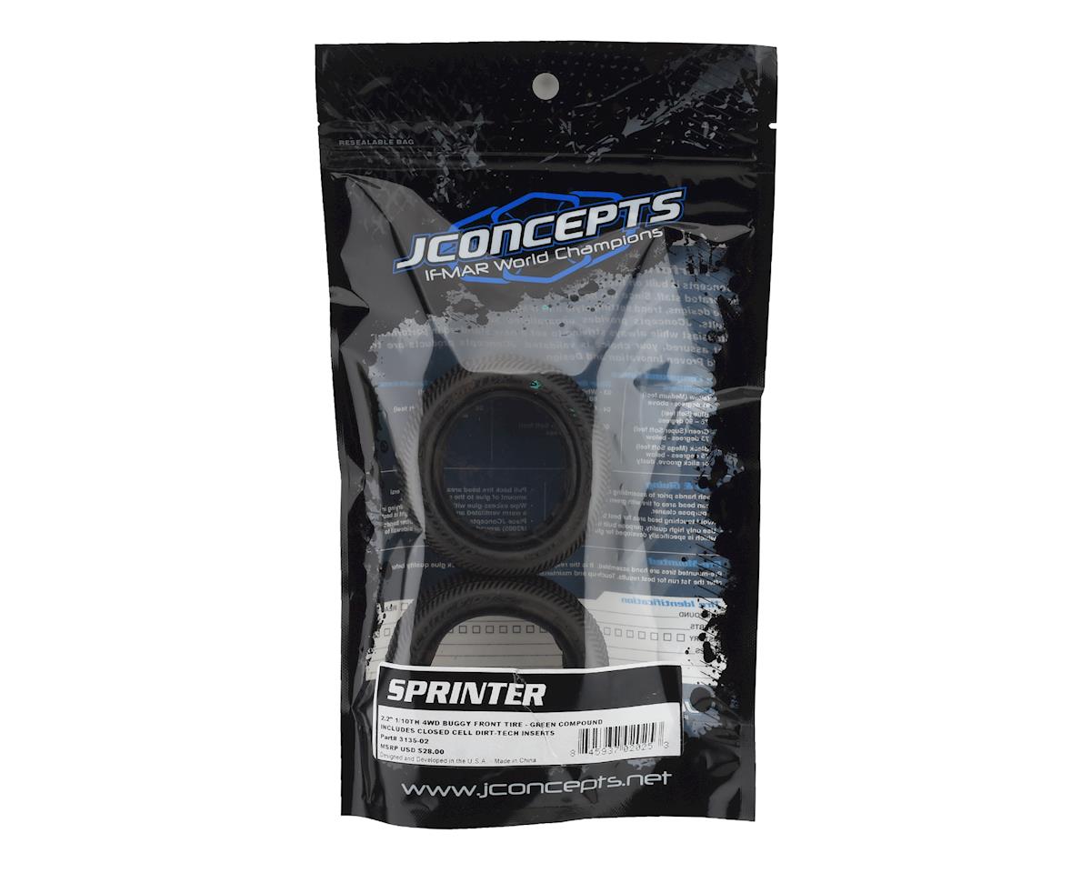 JConcepts Sprinter 2.2" 4WD 1/10 Front Buggy Dirt Oval Tires (2) (Green) 3135-02