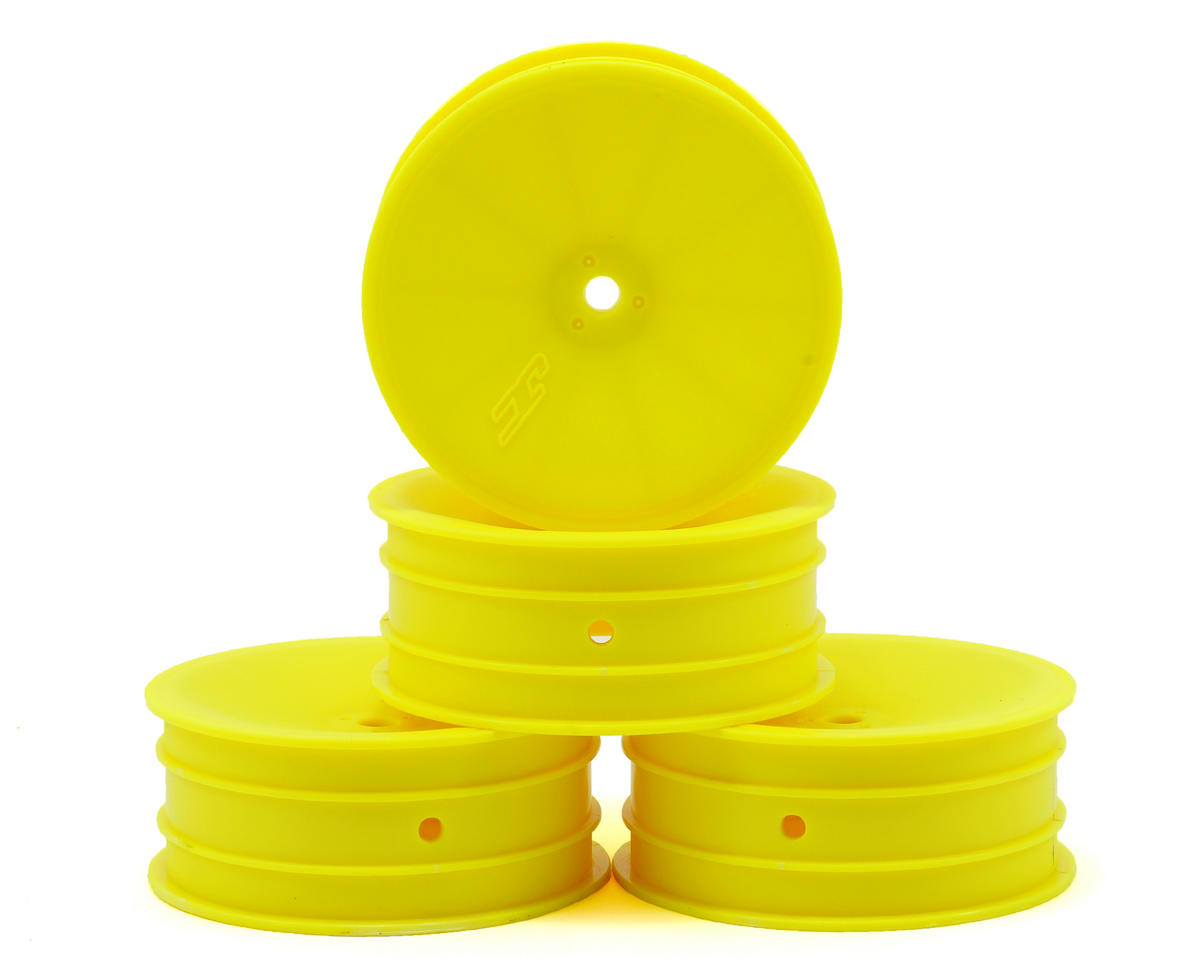 JConcepts 12mm Hex Mono 2.2 Front Wheels (4) (B7/B6/B5/RB6) (Yellow) 3347Y