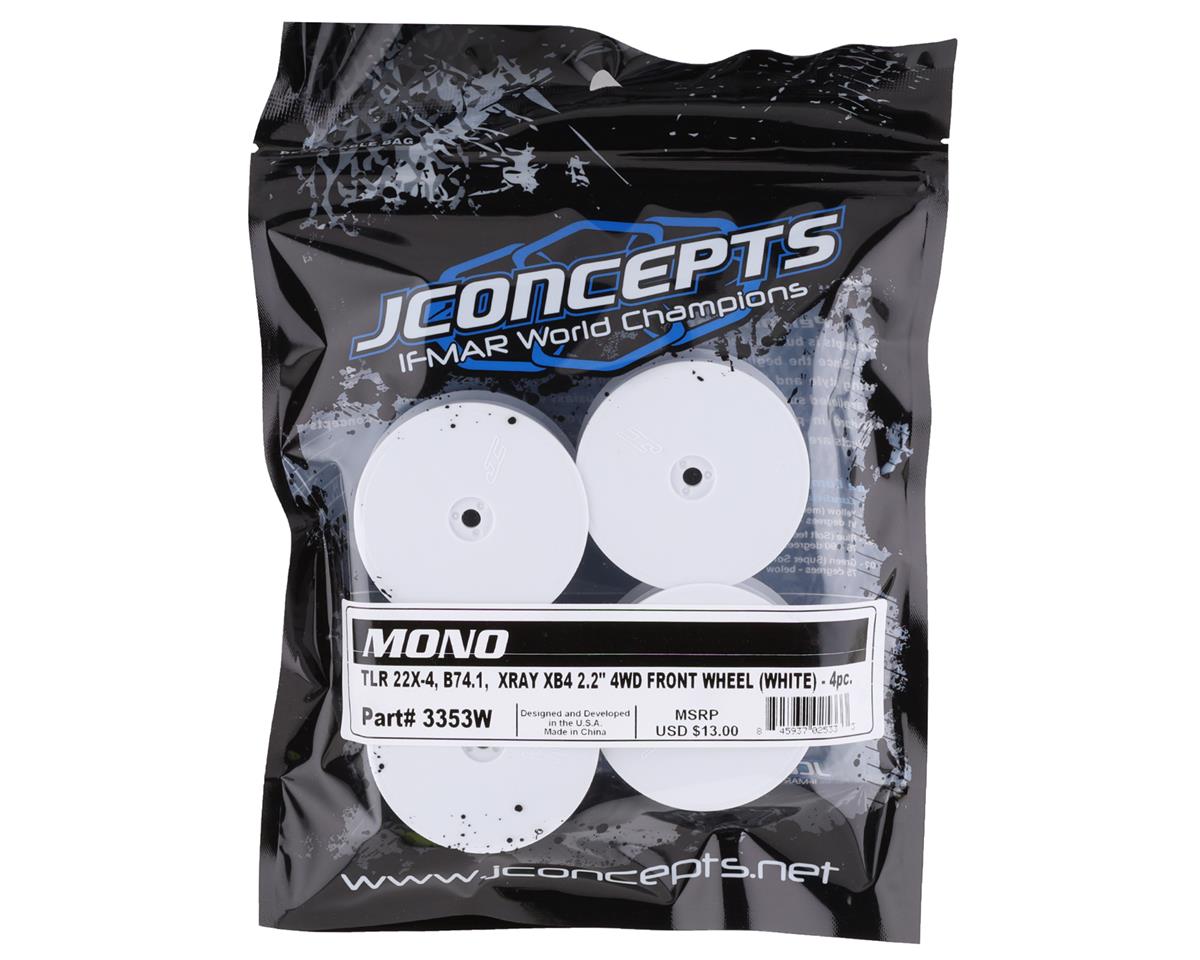 JConcepts Mono 2.2 4WD Front Buggy Wheels (White) (4) (22X-4, XB4, B74.1) w/12mm JCO3353W