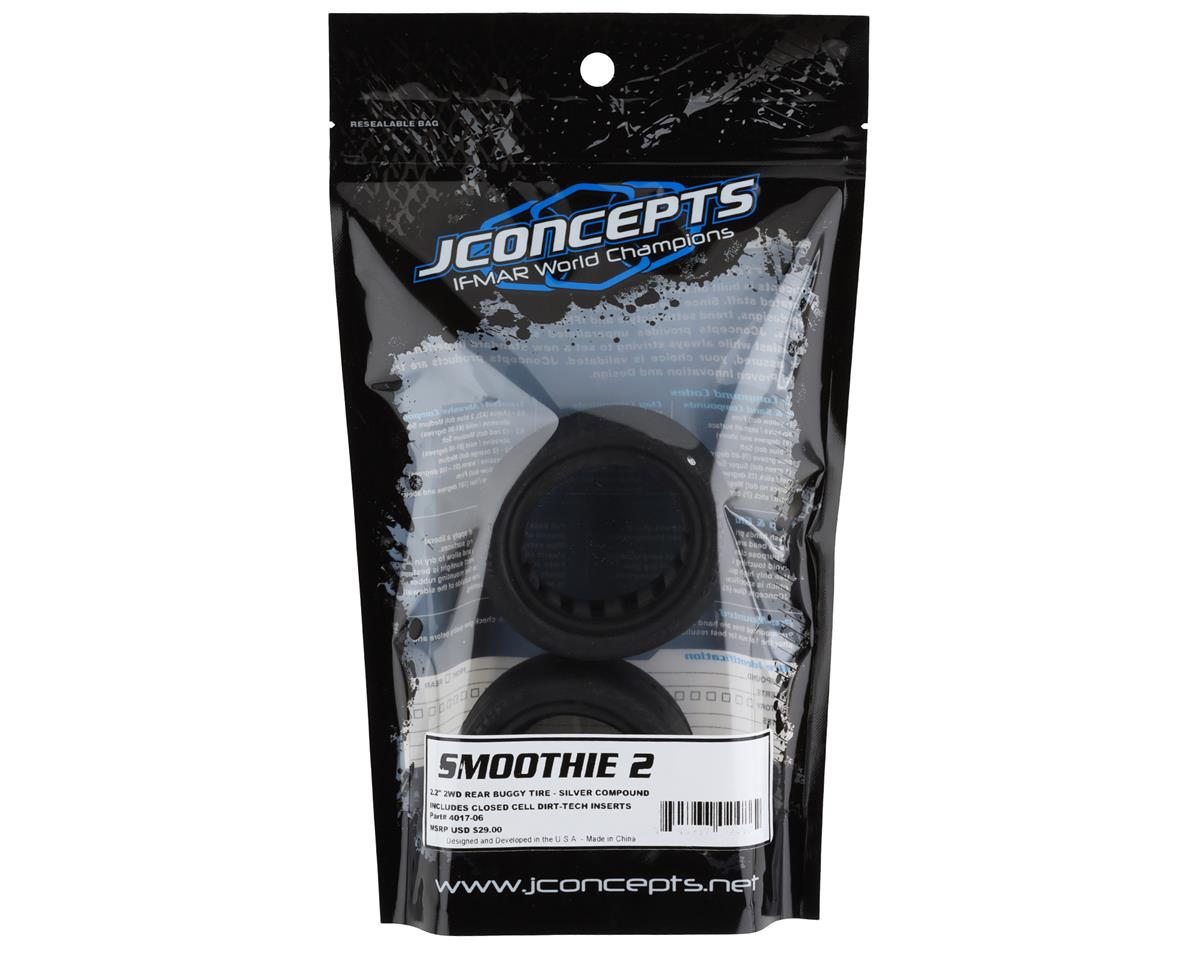 JConcepts Smoothie 2 2.2" Rear Buggy Tires (2) (Silver) JCO401706