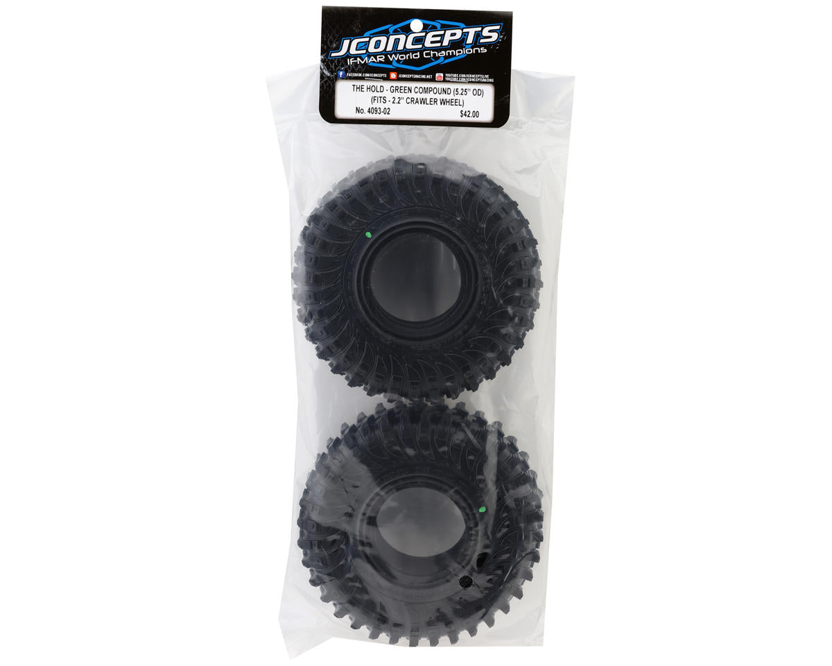 JConcepts The Hold 2.2" 1/10 Rock Crawler Tires (2) (5.25" - Class 3) (Green) JCO4093-02