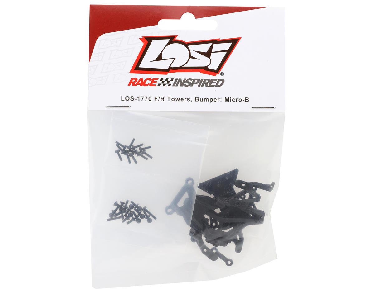 Losi Micro-B, Front and Rear Shock Towers, Mounts, Bumper & Top Plate Set LOS-1770