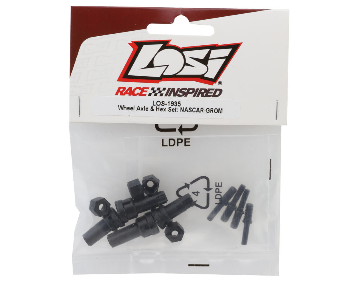 Losi NASCAR Wheel Axle & Hex Set (4) LOS-1935
