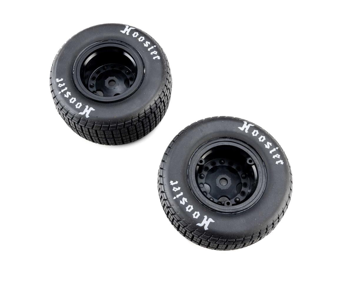 Losi 22S Dirt Late Model Hoosier 1/10 Pre-Mounted Tires (Black) (2) (Soft) (Front/Rear) LOS-4247