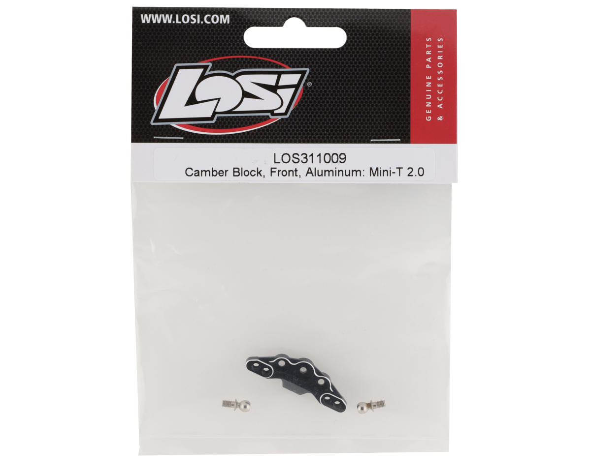 Losi Mini-T 2.0 Aluminum Front Camber Block (Black) LOS311009